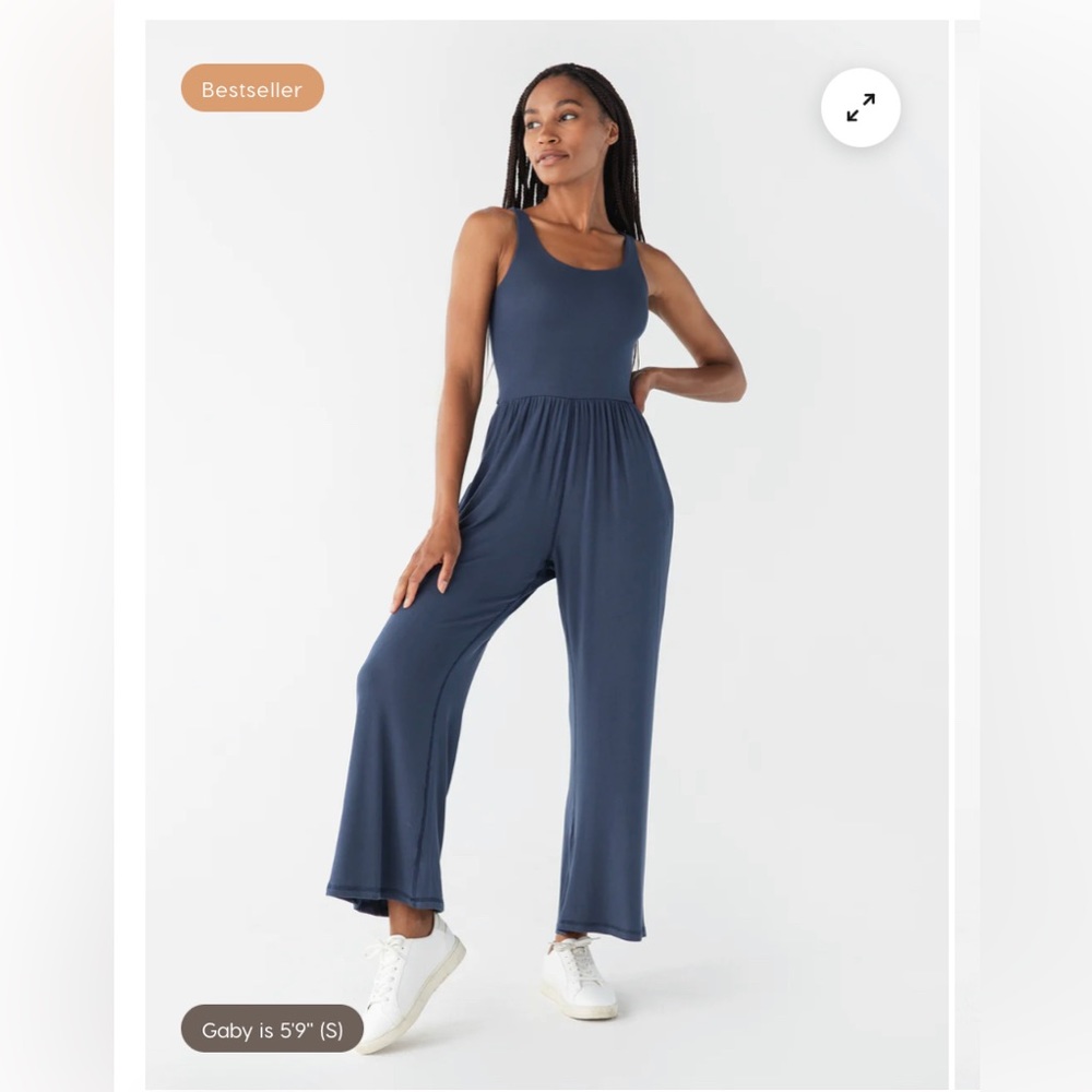 Hana Jumpsuit 2.0, Ribbed Indigo - S